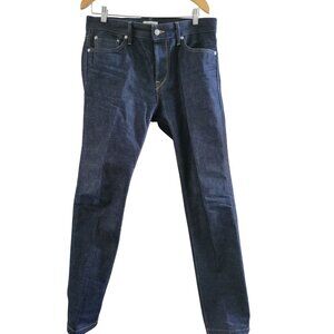 Buck Mason Mens Slim Straight Jeans Dark Wash Selvedge size 33 Premium denim